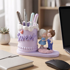 Cute resin pen holder & desk organizer
