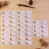 Gift tag stickers floral foil labels
