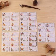 Gift tag stickers floral foil labels