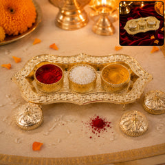 Triveni kankavati kumkum holder 3 compartments