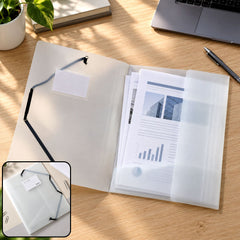 Transparent file folder elastic band A4