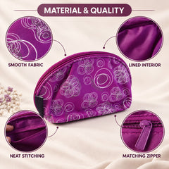Zipper pouch mirror detail