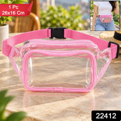 Waist bag with product code 22412 and 26x16 cm label