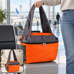 Travel Tote Carry Bag with Double Zippers and Comfortable Shoulder Straps