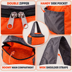 Multipurpose Travel Tote Bag with Double Zip Closure and Shoulder Straps