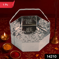 Steel Aura Octagon Devotional Tray