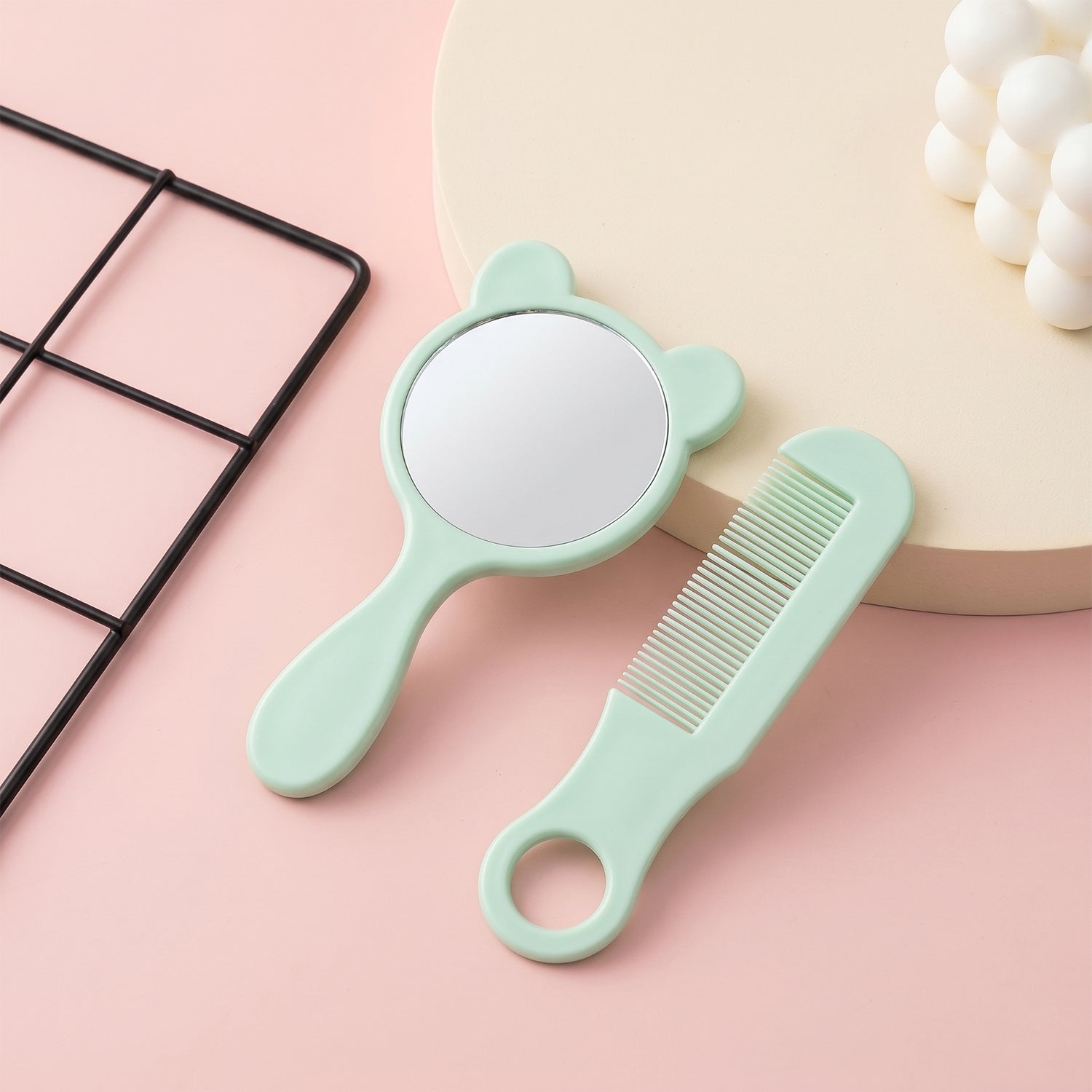 Comb mirror 2 in 1 grooming kit