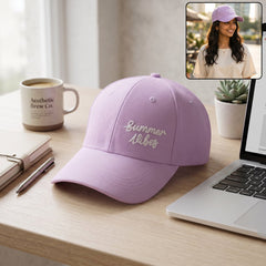 Summer vibes embroidered baseball cap