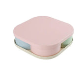 Large compartment box with creative divided food and fruit sections