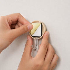 Strong sticky wooden look hanger
