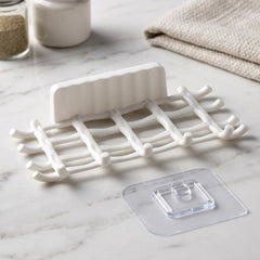 Drainage soap dish bathroom organizer view