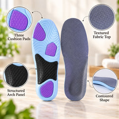 Comfort cushion foot support insoles