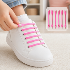 Stretchable Silicone Shoelaces for Women No Tie Elastic Laces (6 Pc)