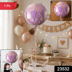 Colorful round marble balloon