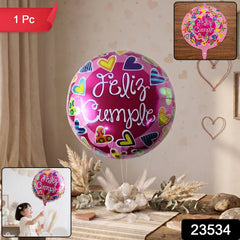 Round birthday foil balloon