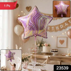 Star marble balloon colorful