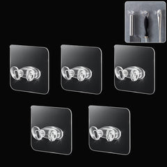 Adhesive plastic wall hook 5pc set