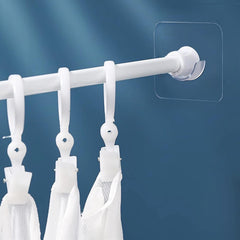 Adhesive rod holder in use