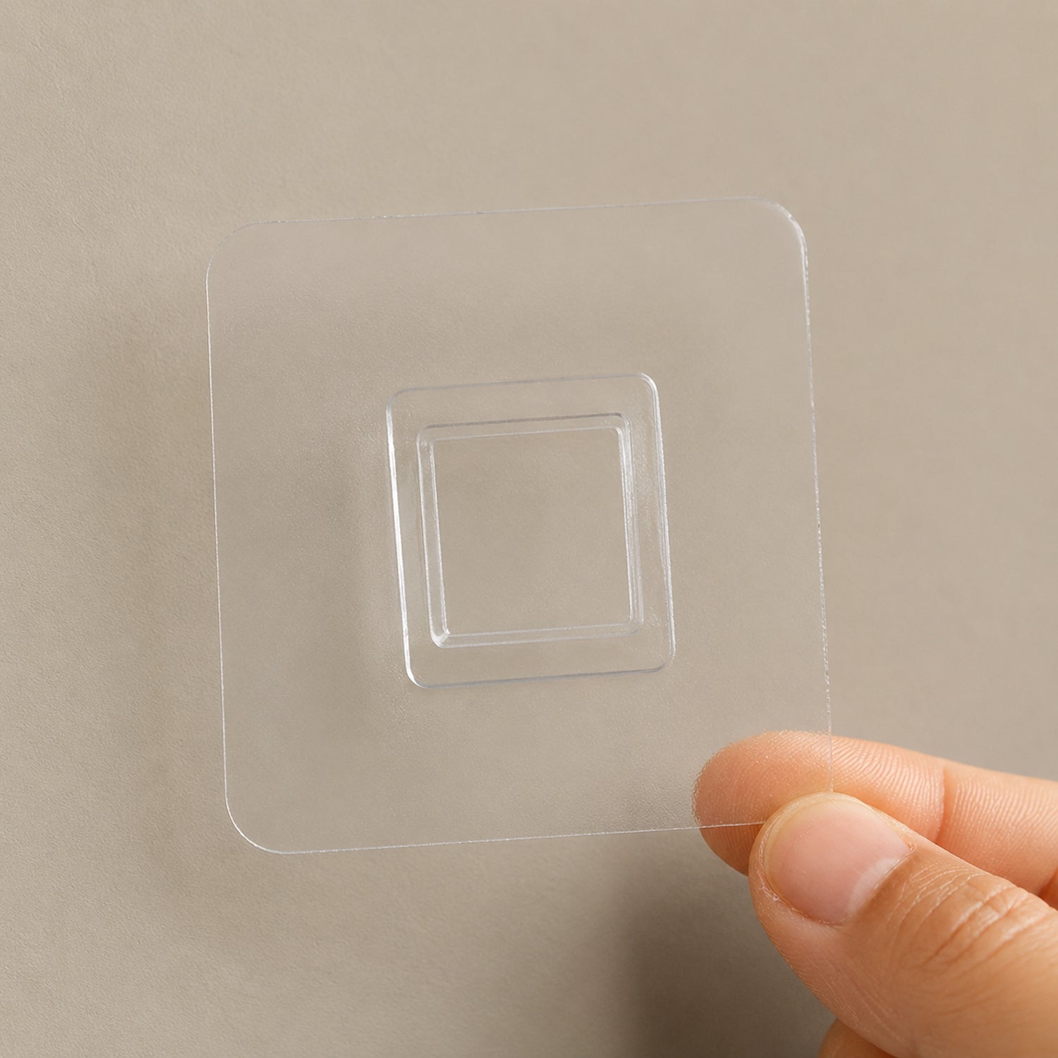 Transparent adhesive wall hook holder