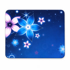 Blue floral mouse pad - white background
