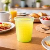 Reusable 200 ML plastic drinking glass with diamond texture in mix colors