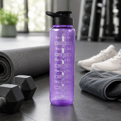Plastic motivational water bottle 1000ml