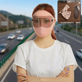 Reusable soft cloth face mask with removable eye shield