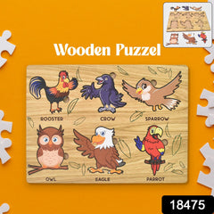 Coogam Wooden Bird Educational Puzzle for Toddlers