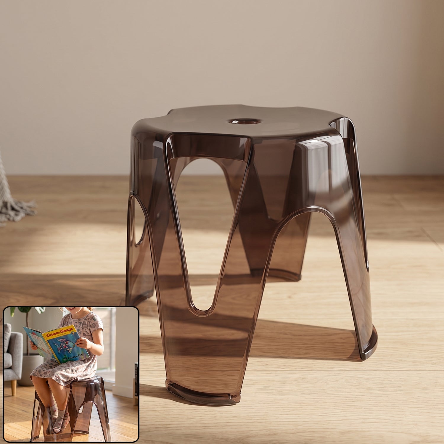 Strong durable plastic sitting stool