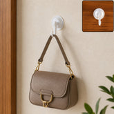 Plastic round suction wall hook in use