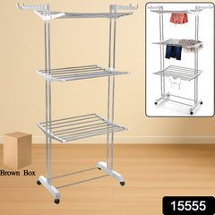 Fresh Nest Rolling 3 Tier Cloth Drying Rack