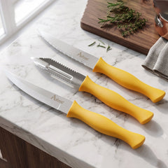 Steel knife peeler combo