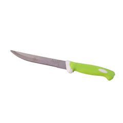 9-inch kitchen knife with plastic handle on a white background
