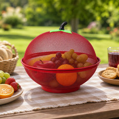 Metal net fruit basket dome cover