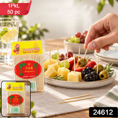 Double Ended Wooden Toothpicks for Fruit, Snacks and Food Serving