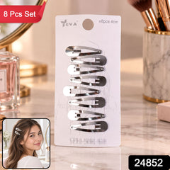 Snap hair clips pack 8pc