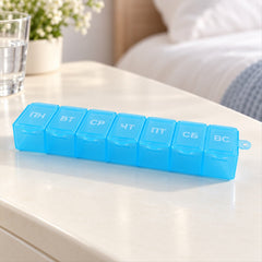 Seven compartment pill organiser - closed box display