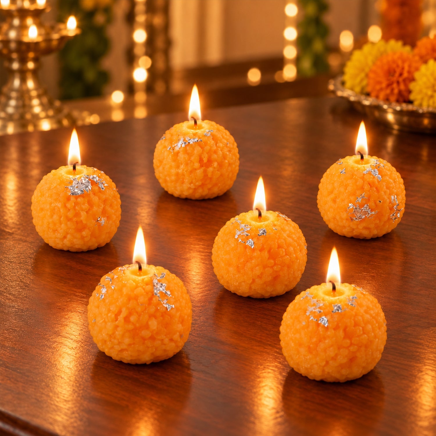 Laddu Shape Wax Candles