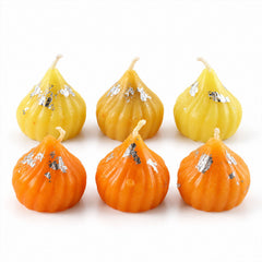 Orange and Yellow Wax Candles