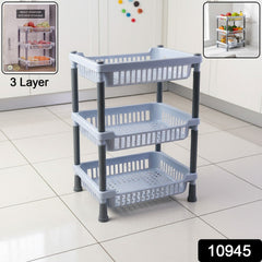 Multipurpose kitchen storage stand with 3 tiers