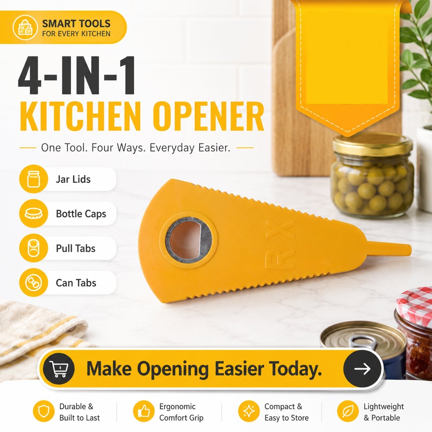 Stainless steel bottle opener tool