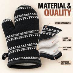 Heat resistant oven mitt baking