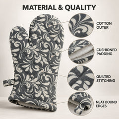 Oven glove quilted detail