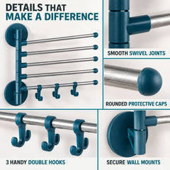 Wall mounted clothes rack bathroom