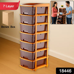 7-Layer Plastic Storage Drawer in lifestyle setting