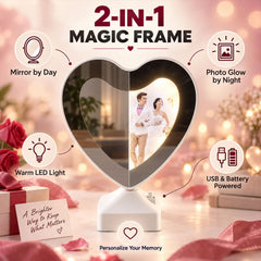 Tabletop photo frame mirror decor