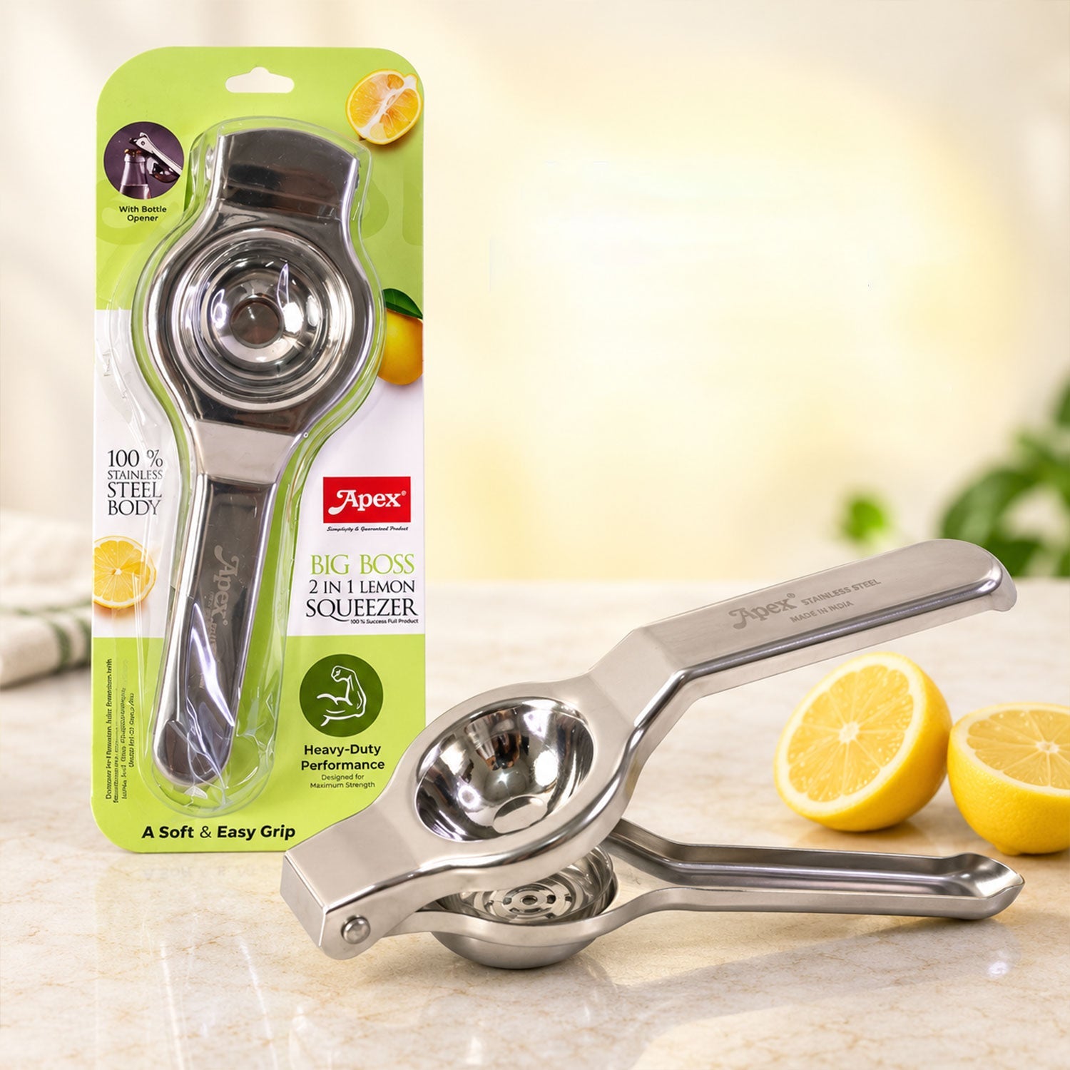 Stainless steel lemon squeezer - main display