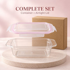 Plastic airtight food storage container - container lid and box