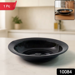 Black serving bowl for curry and soup