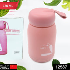 Cute Rabbit Printed Portable Insulated Water Bottle (380ML / 1 Pc)